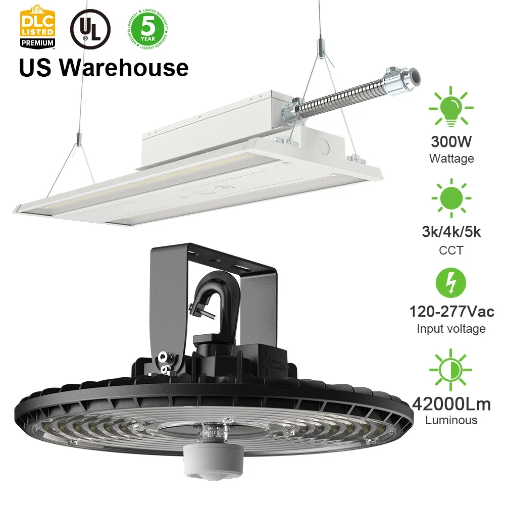 YUNYI STOCK Indoor Warehouse Motion Sensor 1-10V Dimmable Industrial Led Linear High Bay Light