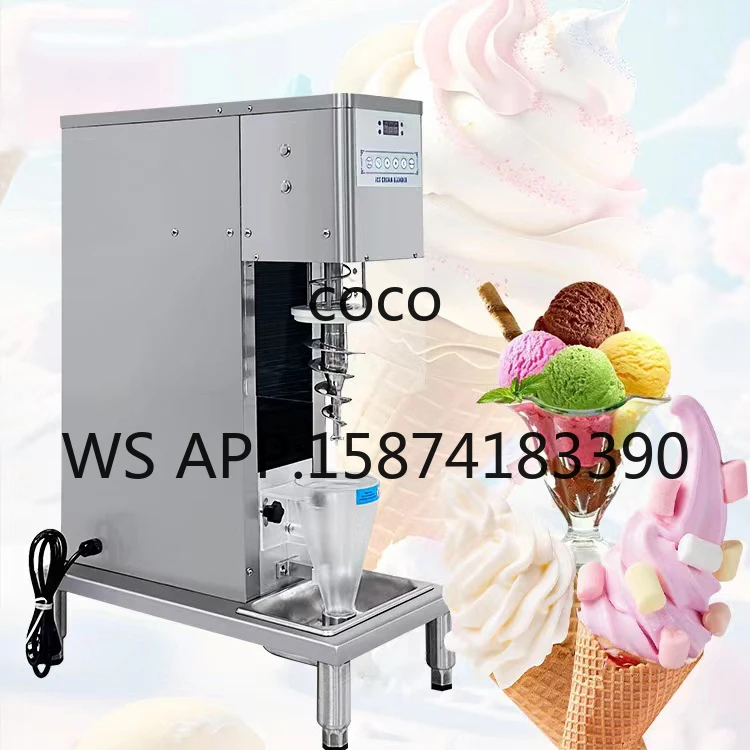 Real Fruit Blending Ice Cream Maker Swirl Frozen Yogurt Blender Mixer Machine