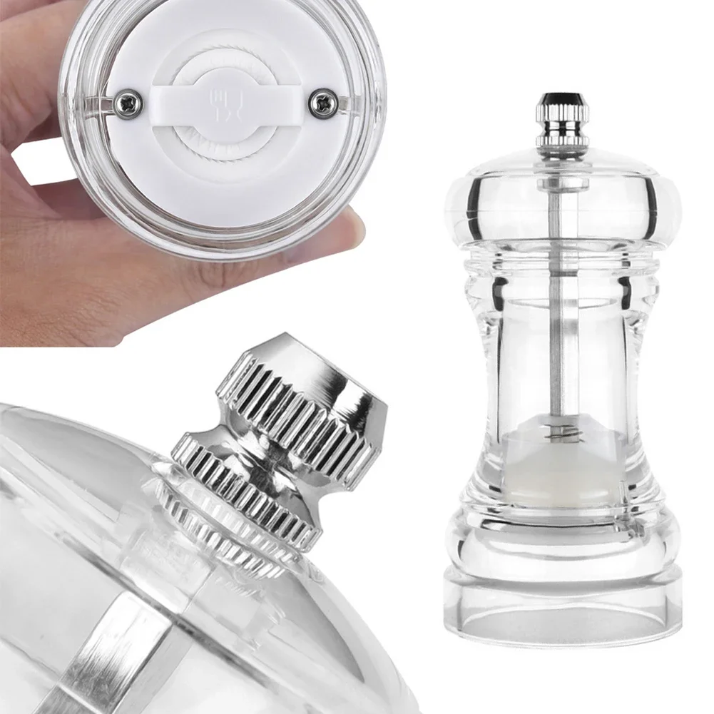 4/5/6/8inch Pepper Grinder Acrylic Salt Pepper Shakers Adjustable Coarseness By Ceramic Rotor Kitchen Accessories Cooking Tools