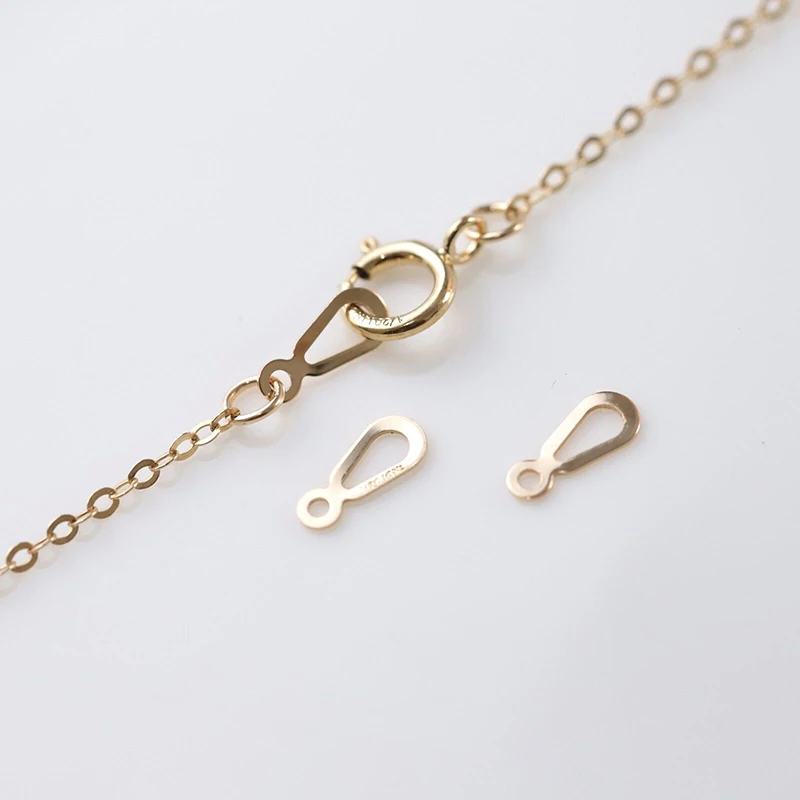 14K Gold Filled Teardrop Quality Small Tag Charm Extension Chain for Jewelry Making DIY Jewelry Accessories Jewelry Findings