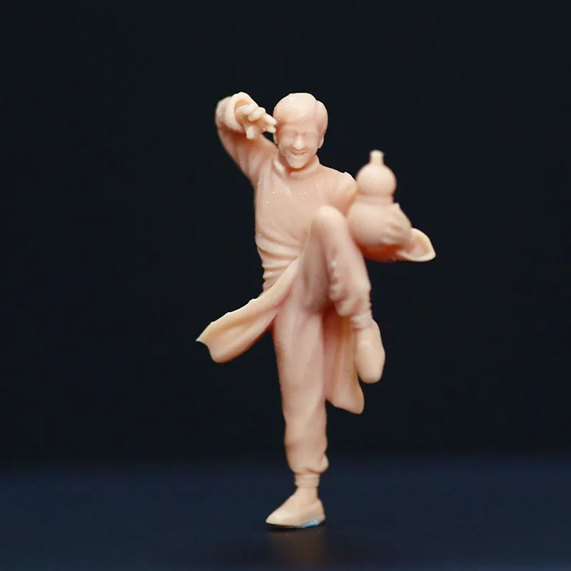 1:87 1/64 Figure Holding A Gourd Kung Fu Superstar Drunken Fist Miniature 1/43 Jackie Chan Model Need To Be Colored By Yourself