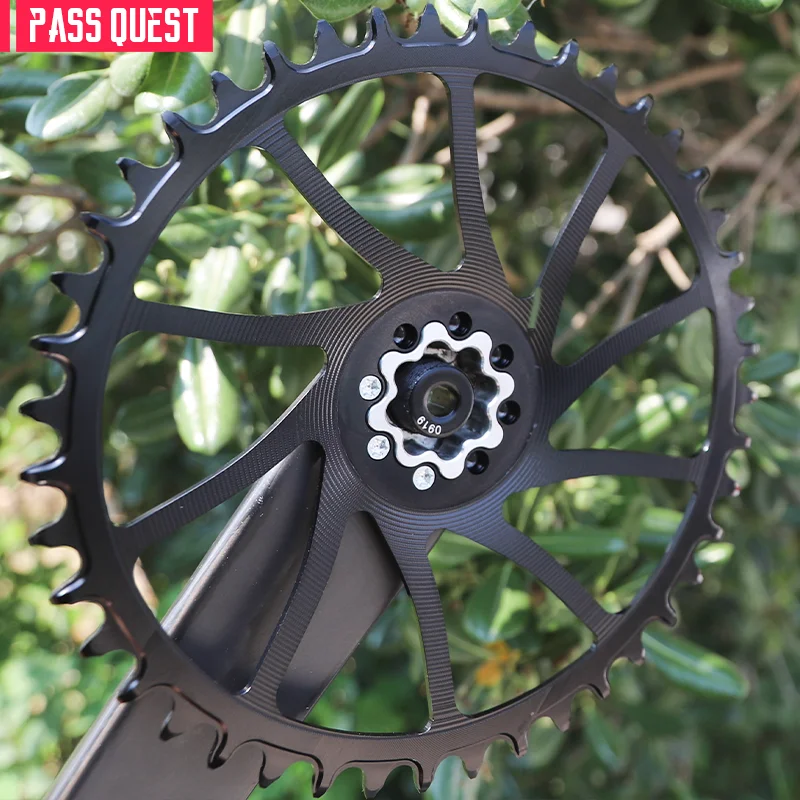 PASS QUEST 6mm Offset 8 Bolt Chainring Direct Mount Narrow Wide Chainwheel 38T 40T 42T 44T 46T for SRAM 8 Bolt FORCE SL