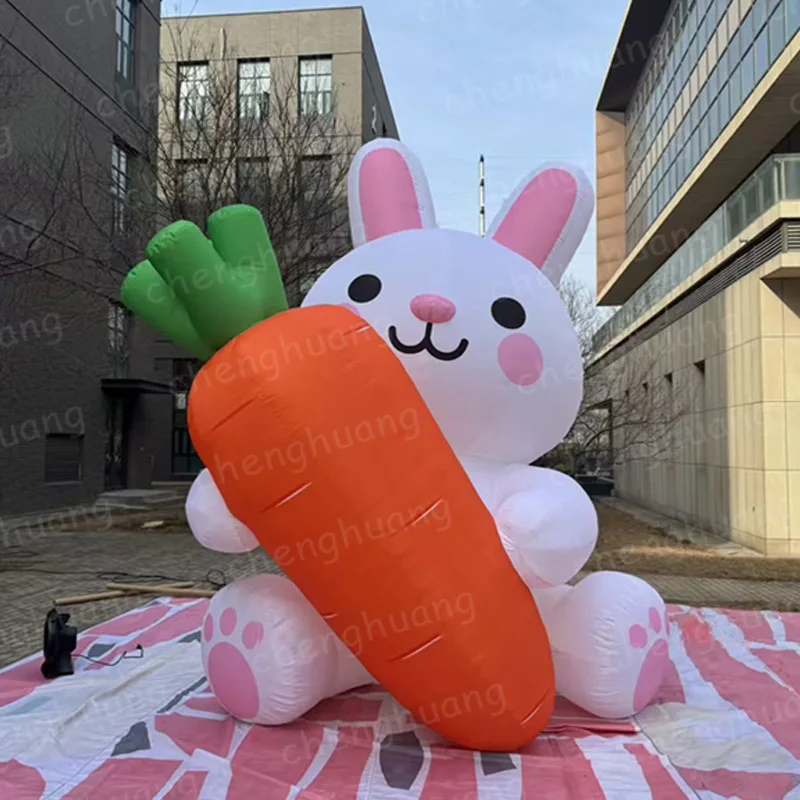 

Inflatable rabbit, animal-shaped inflatable model, with blower, for outdoor shopping mall and square event decoration props