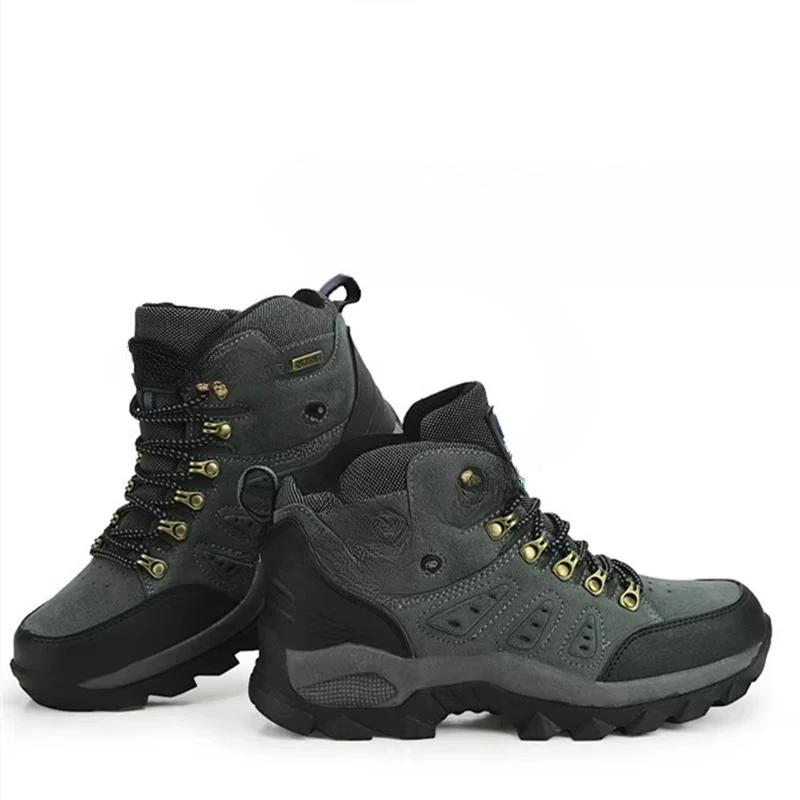 

Hot-selling high-quality leather large size casual mid-top outdoor sports hiking shoes couple