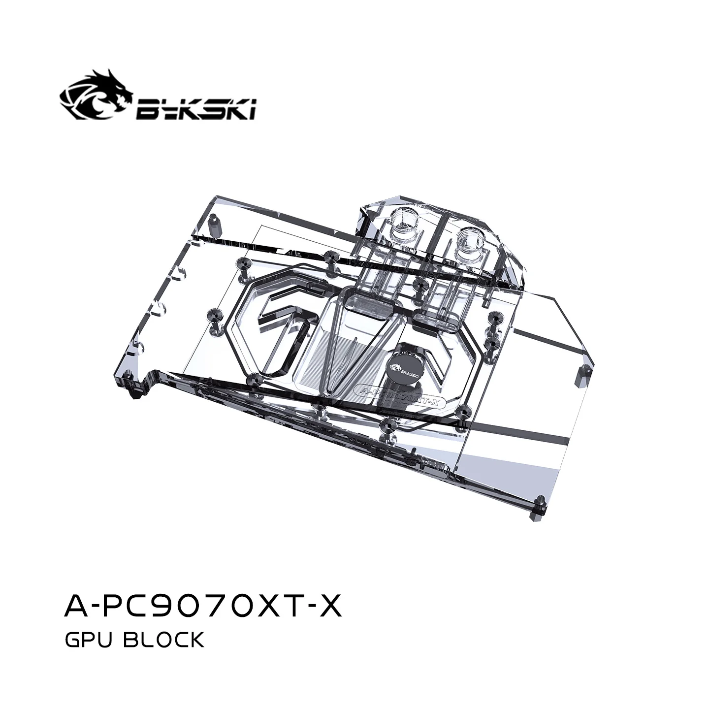 Bykski A-PC9070XT-X GPU Water Block Use for PowerColor Radeon RX 9070 XT Reaper / Hellhound Video Card / Copper Cooling Radiator