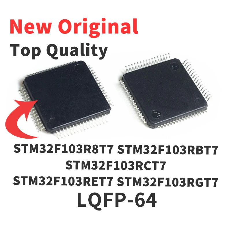 1 Piece STM32F103R8T7 STM32F103RBT7 STM32F103RCT7 STM32F103RET7 STM32F103RGT7 LQFP-64 Chip IC New Original