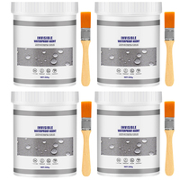 300/600/900/1200g Waterproof Coating Sealant Agent Transparent Glue With Brush Invisible Anti-Leak Roof Repair Broken Agent Tool