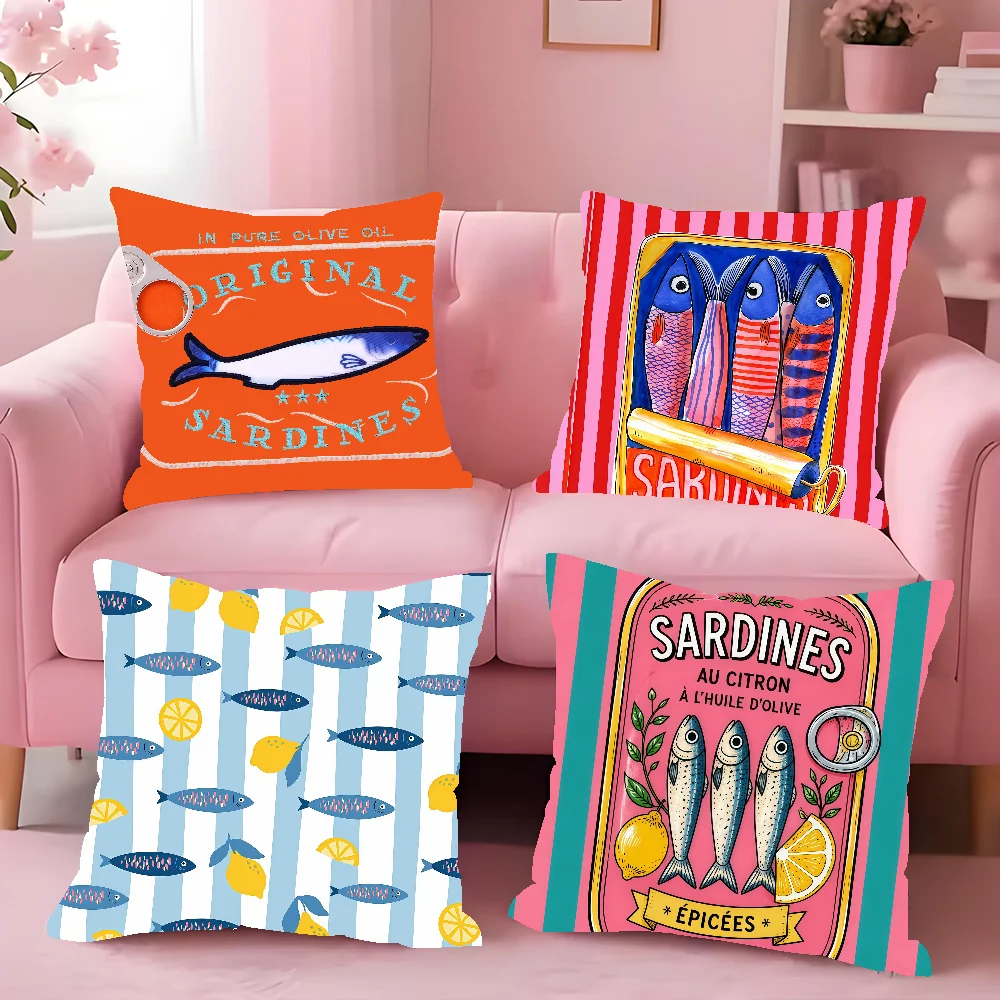 Sardine cushion cover Anti-dustmite Sofa Cushion Decorative Office Cover Lounge Area Indoor & Outdoor Use