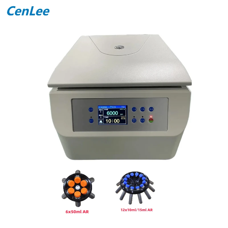 CL-6W LCD Display 6000rpm Bench Top Low Speed Centrifuge Machine with 6x 50ml Test Tube for Chemistry Lab Centrifuge Use