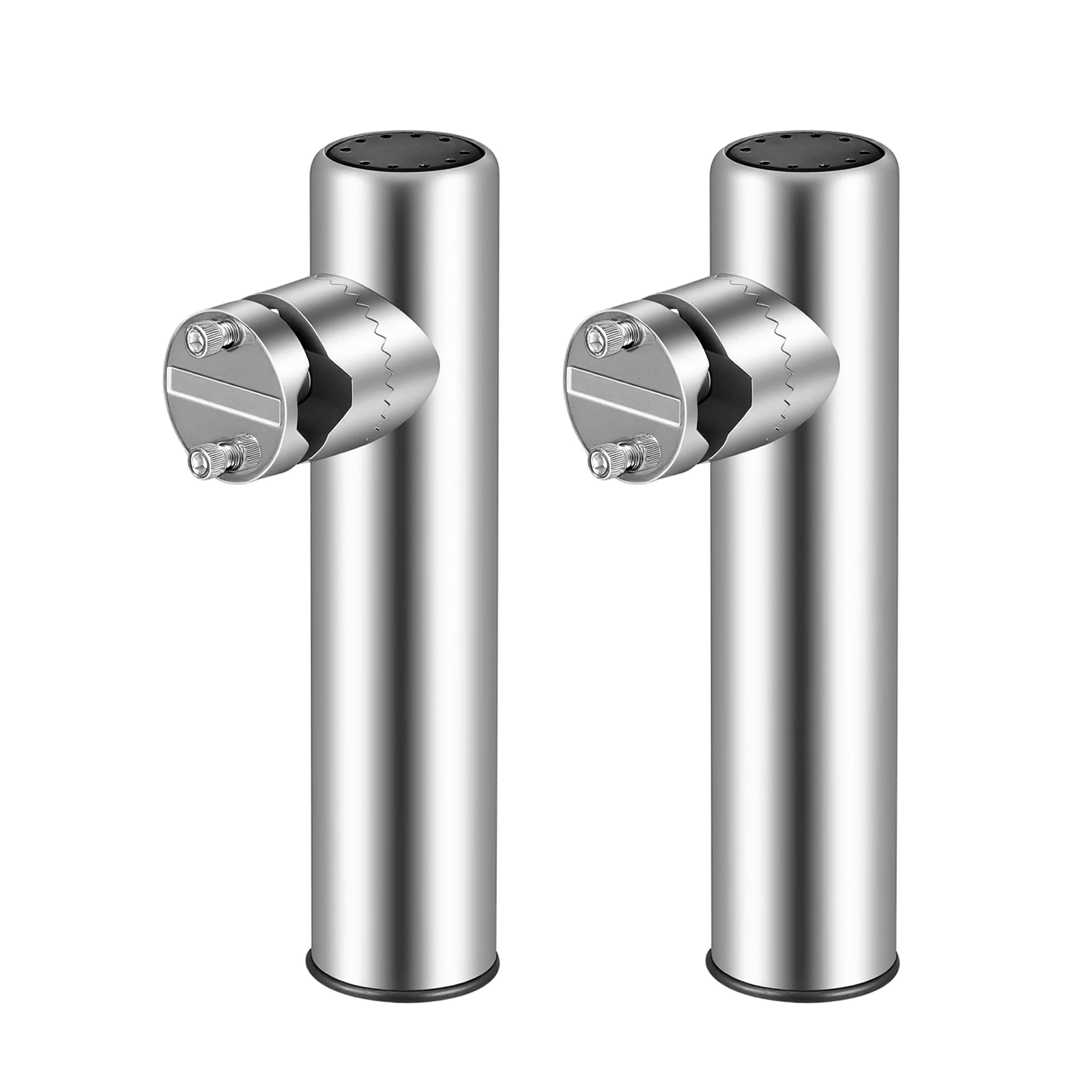 2 Stück Angelrutenhalterung aus Edelstahl, Angelrutenhalter für Boote, für Geländer von 19 mm bis 25 mm