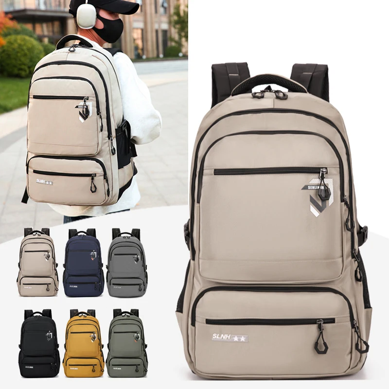 

Travel Backpack Portable Short Distance Trip Luggage Storage Rucksack Large Capacity Students Schoolbag College Laptop Backpack