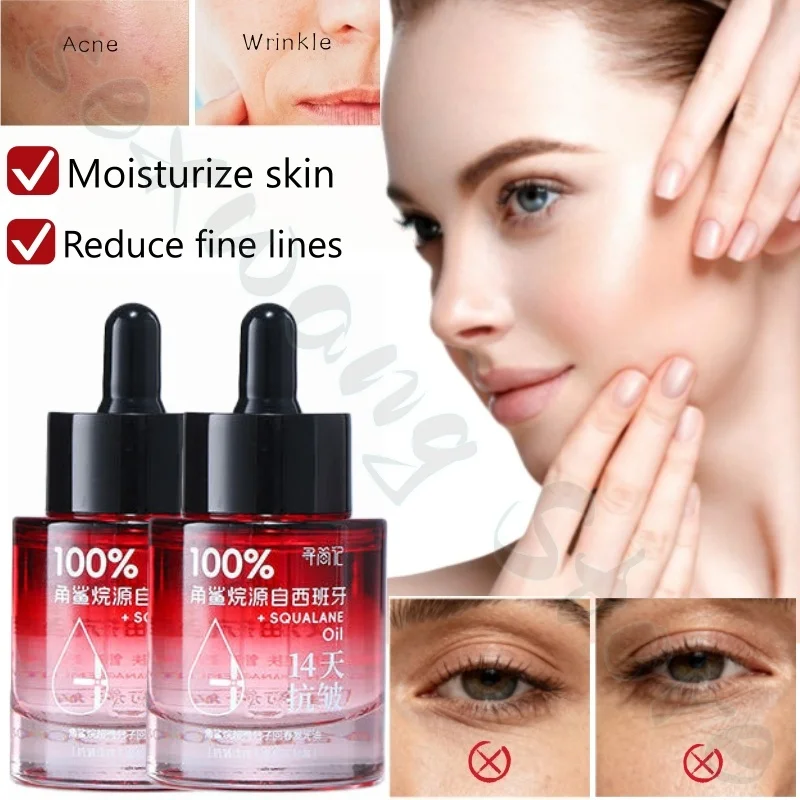 Squalane moisturizing essence oil is gentle and non-irritating, moisturizes the skin, fades fine lines and improves dryness 30ml