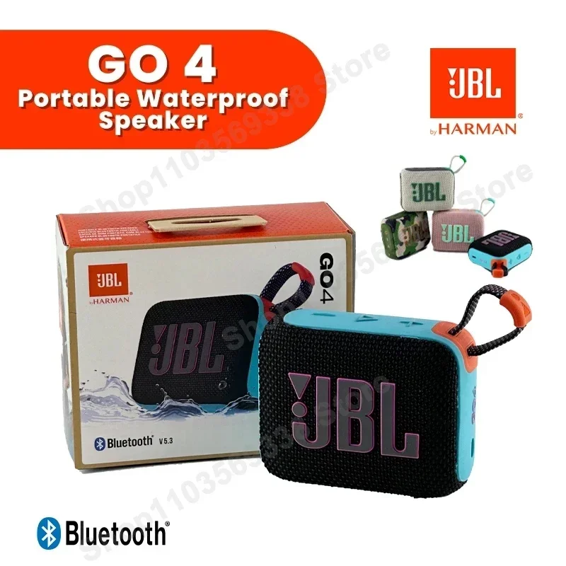 Original JBL GO4 Wireless Bluetooth Speaker Portable Speakers Outdoor Speaker Sport Bass Sound mini Speaker Waterproof JBL GO 4