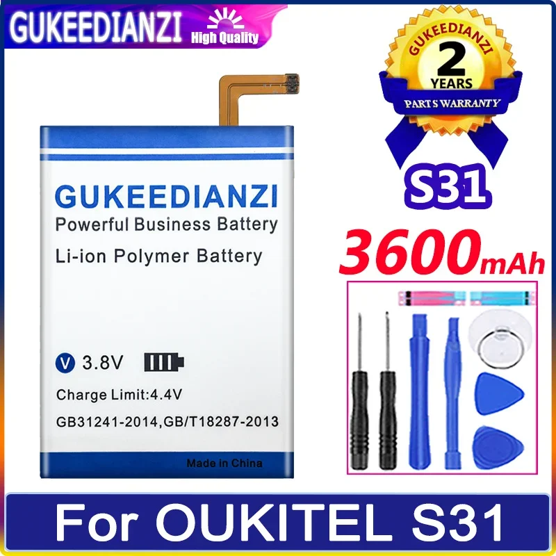 

GUKEEDIANZI Battery 3600mAh For OUKITEL S31 Mobile Phone Bateria