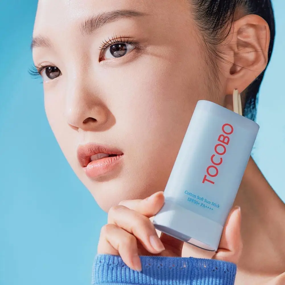 Korea Skin Care Tocobo Cotton Soft Sun Stick SPF 50+ Water Sense Essence Sunscreen Oil Control Refreshing Non-greasy Moisturize