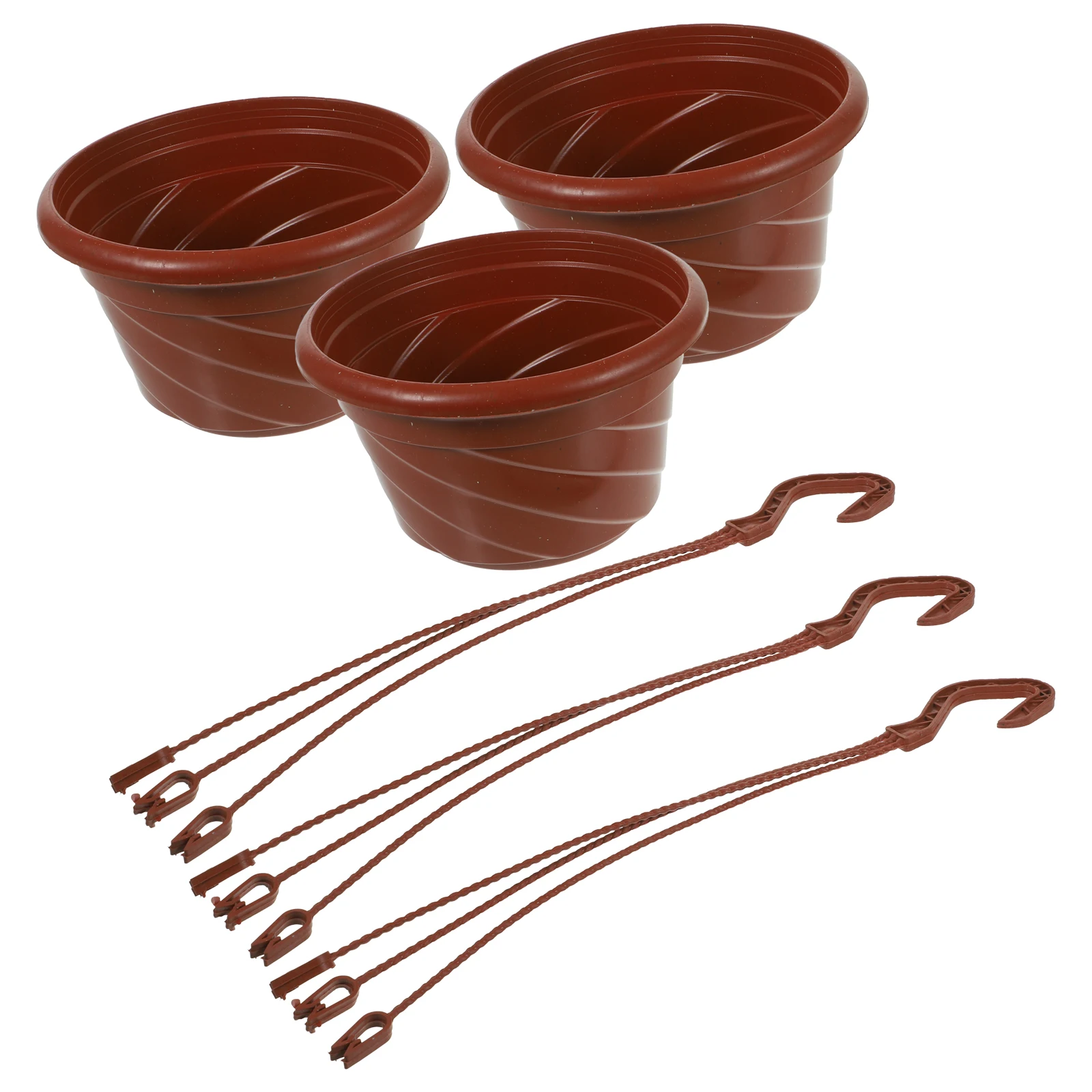 

3 Pcs Container Chlorophytum Flower Pot Indoor Plant Pots Balcony Railing Planter Outdoor Hanging