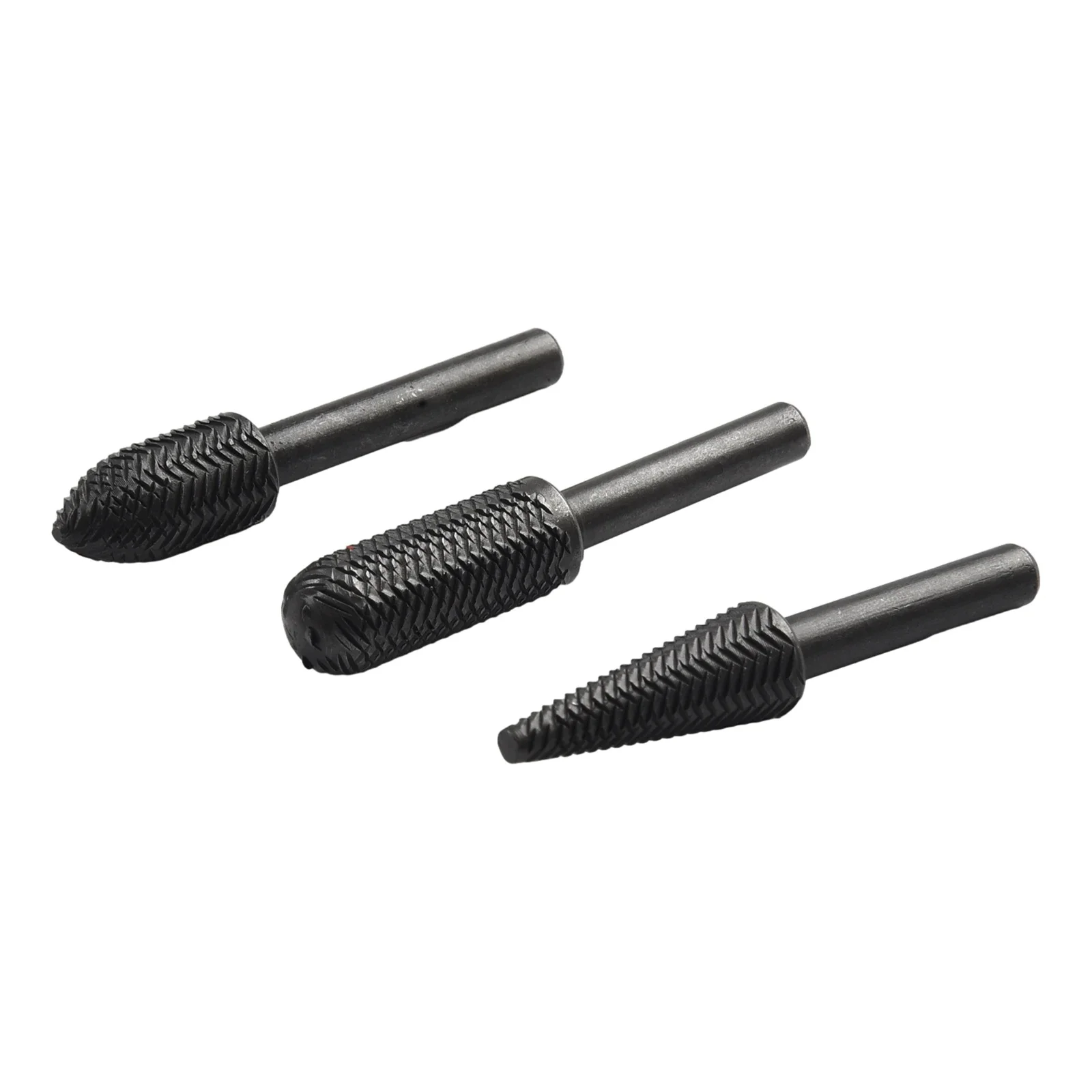 5Pcs Rotary Rasp File 11mm Working 6mm Shank Diameter 59mm Length 45# Steel Set For Grinding Metals Metal Derusting Deburring