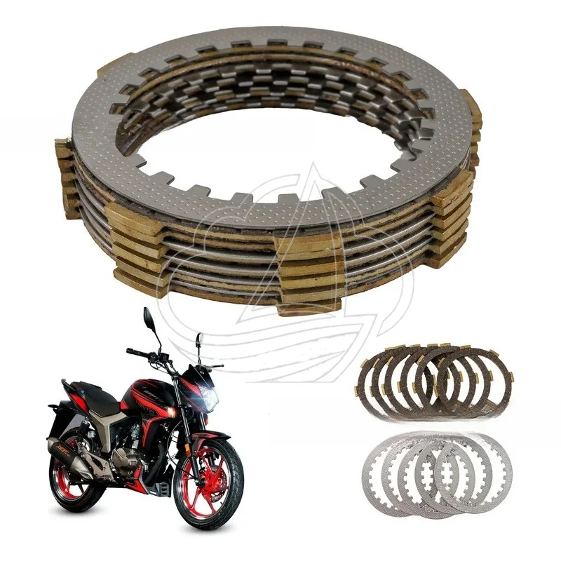 Motorcycle Clutch Friction Driven Steel Plates Fit ZS FT CB CG150 Rocketman250 Engine Replacement Parts