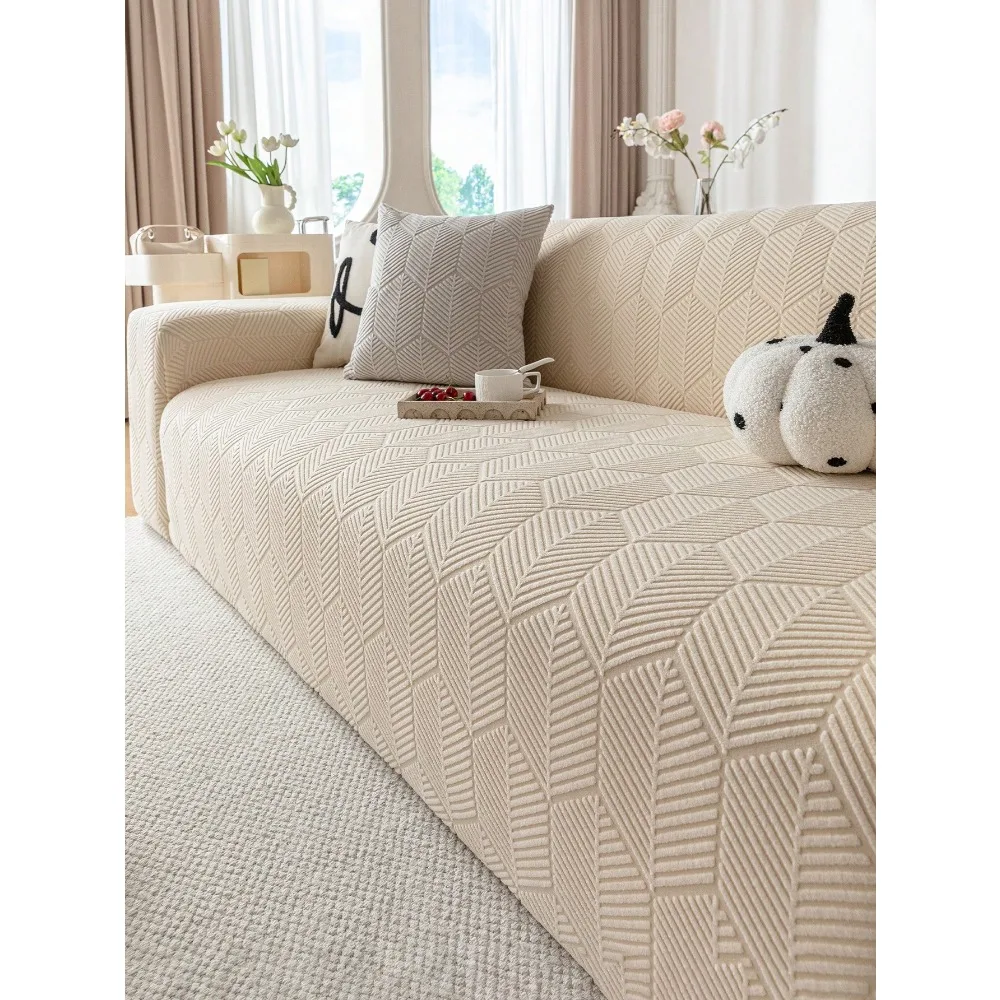 

1pc 3D Sofa Cover Elastic Multifunctional Full Wrap Sofa Slipcover, Geometric Pattern Design, Suitable For Spring, Summer
