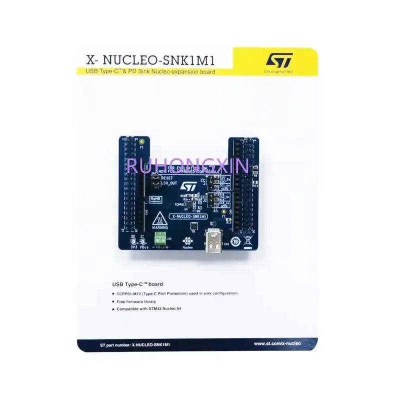 

X-NUCLEO-SNK1M1 TCPP01-M12 Type-C Power Transmission Slot Expansion Board Development board