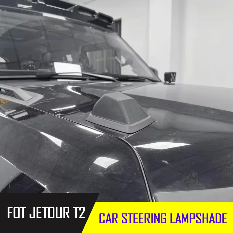

Car Lampshade Fit for Jetour Traveler T2 2023-2025 Car Front Turn Signal Lights Matte Black Corner Lampshade Exterior Decoration