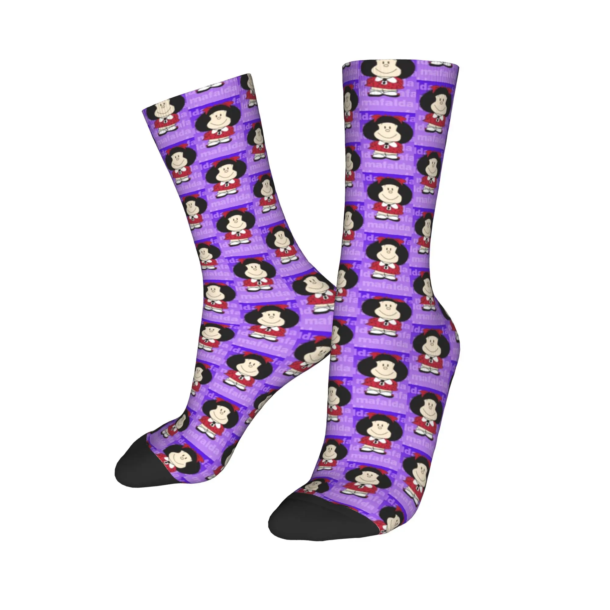 Fashion Men's Socks Crazy Cheerful Mafalda Sock Polyester  High Quality Women's Socks Spring Summer Autumn Winter