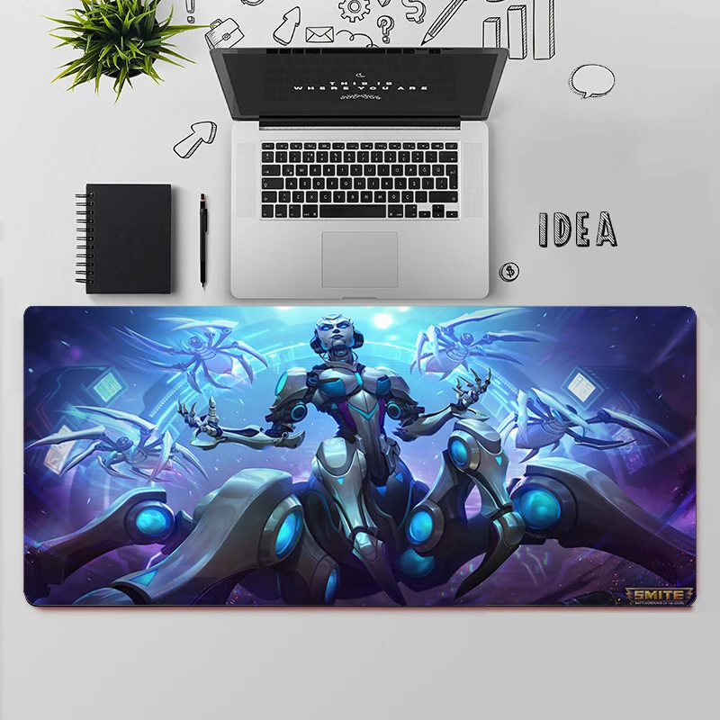 SMITE Gaming Mouse Pad Large Mouse Pad PC Gamer Computer Mouse Mat Big Mousepad XXL Silicone Carpet Keyboard Desk Mat Mause Pad