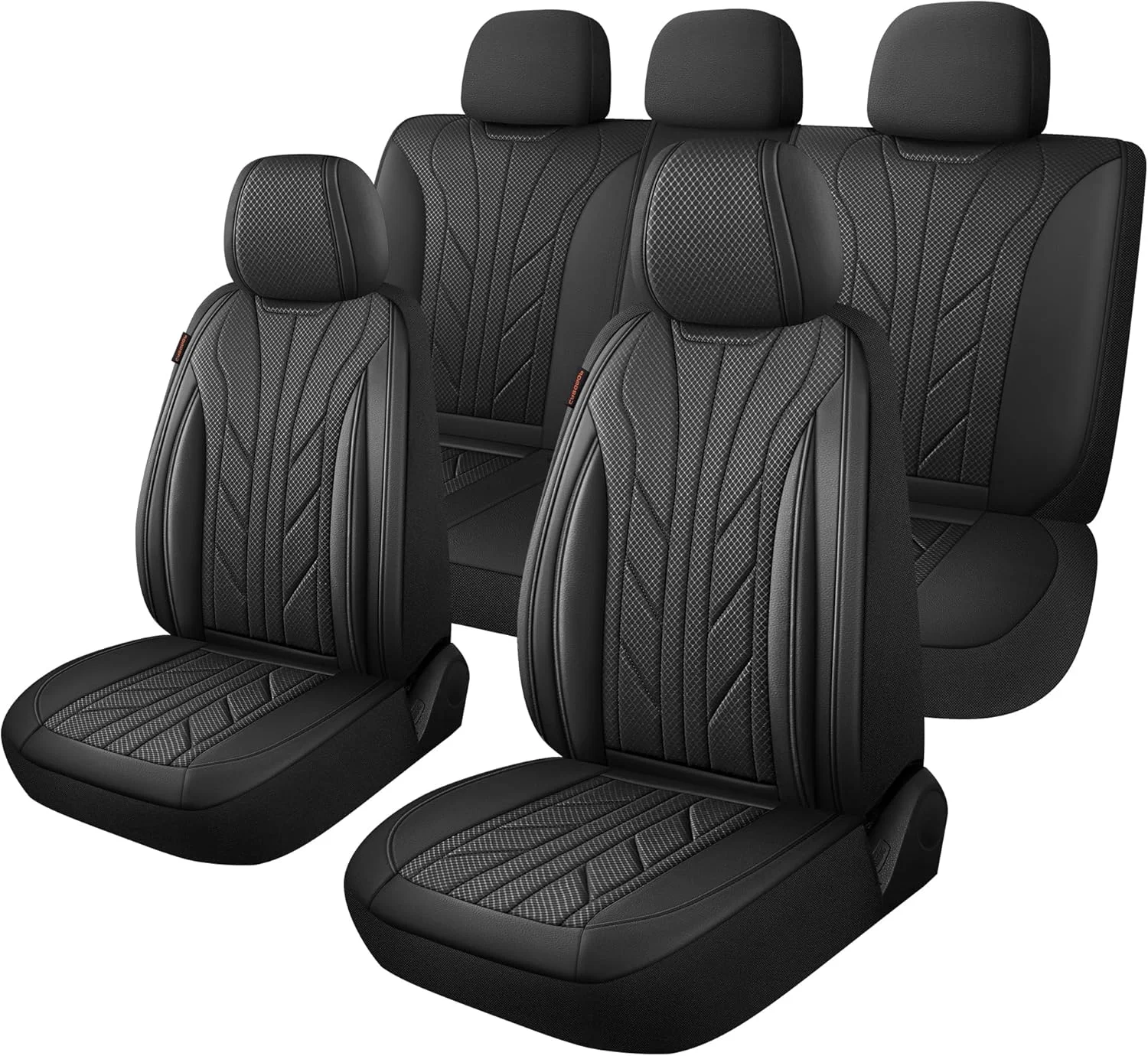 Conjunto completo de capas universais para assento de carro com suporte de espuma 3D respirável, compatível com carros, caminhões e SUVs em preto