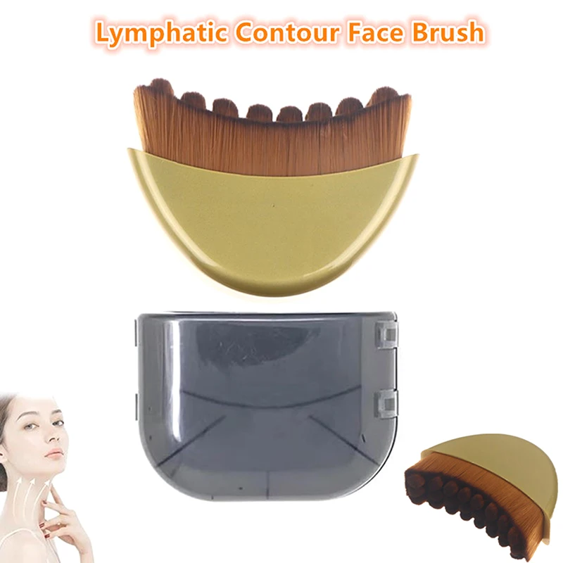 

Контурная щетка для лица, ручной массажер для лимфодренажа, прочная щетка с мягкими щетинками, эргономичная щетка для очищения лица, для моделирования контуров