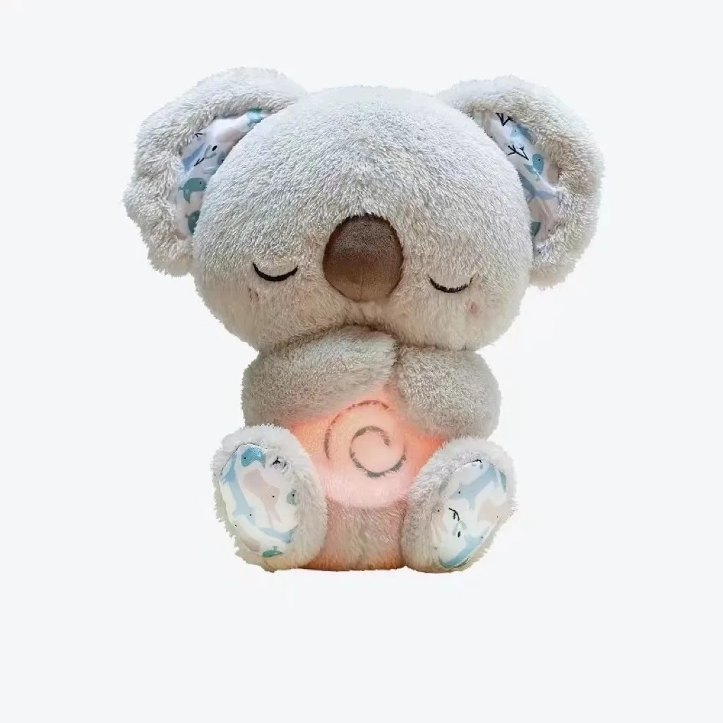 New 28cm Breathing Light Koala Bear Plush Toy for Children and Babies Soothing and Sleeping Music Doll Sleeping Artifact Gift view 4