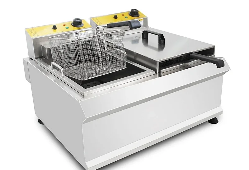 

Commercial electric fryer, electric fryer, desktop double-cylinder double-screen electric fryer fryer
