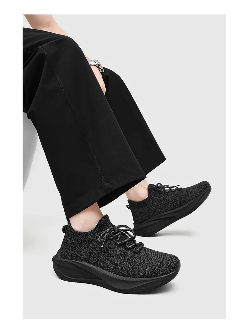 Neue, gepolsterte Laufschuhe für Herren, geeignet für schwere Läufer, mit Schnürung, Sport- und Freizeitmodelle für Damen, rutschfeste Outdoor-Sportschuhe, Herren-Sneaker. – Detail 27
