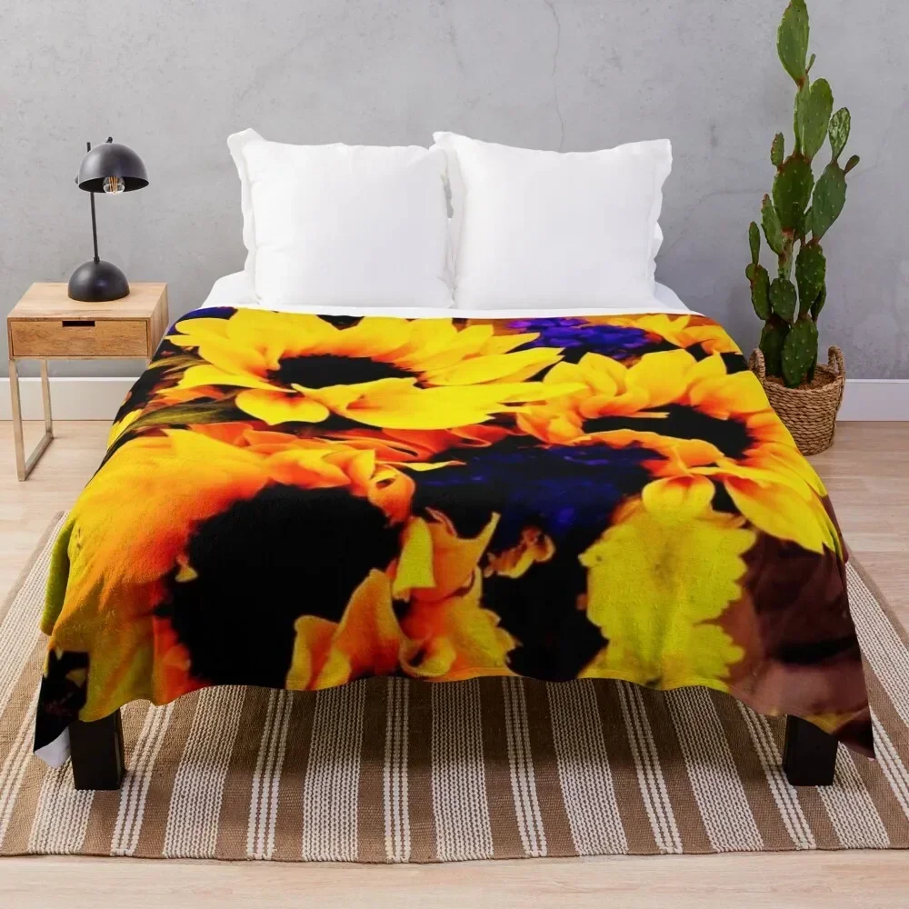 

Sunflowers Throw Blanket Soft Home Decor Blanket for Couch Bedroom