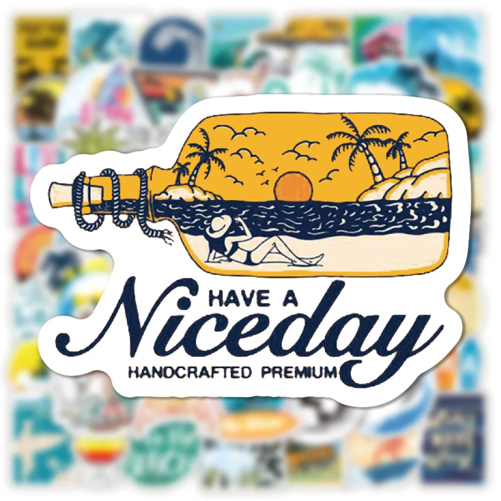 

10/30/51PCS Surf Cartoon Stickers Summer Sports Beach Graffiti Play With Water DIY Fridge Laptop Guitar Car Bike Decals Kids Toy