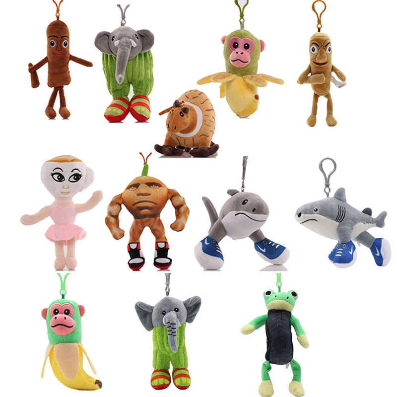 

13-20cm Tralalelo Tralala Plush Pendant Keychain Tungtungtung Italian Brainrot Tung Tung Tung Sahur Shark Plush Soft Toy Gift