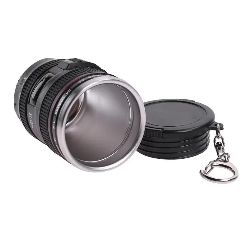 50ml Camera Lens Cups Mugs ABS+Stainless Steel Emulation Camera Thermos Cup Water Bottle Whisky Wine Cups For Outdoor Camping