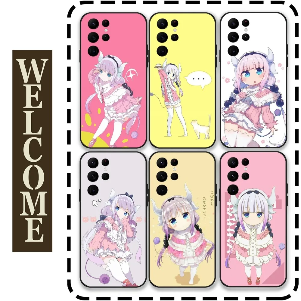 

Miss K-Kobayashis Dragon M-Maid Phone Case for Samsung Galaxy S24 Ultra S22 S23 Ultra S21 S20 5G Protective Silicone TPU Funda
