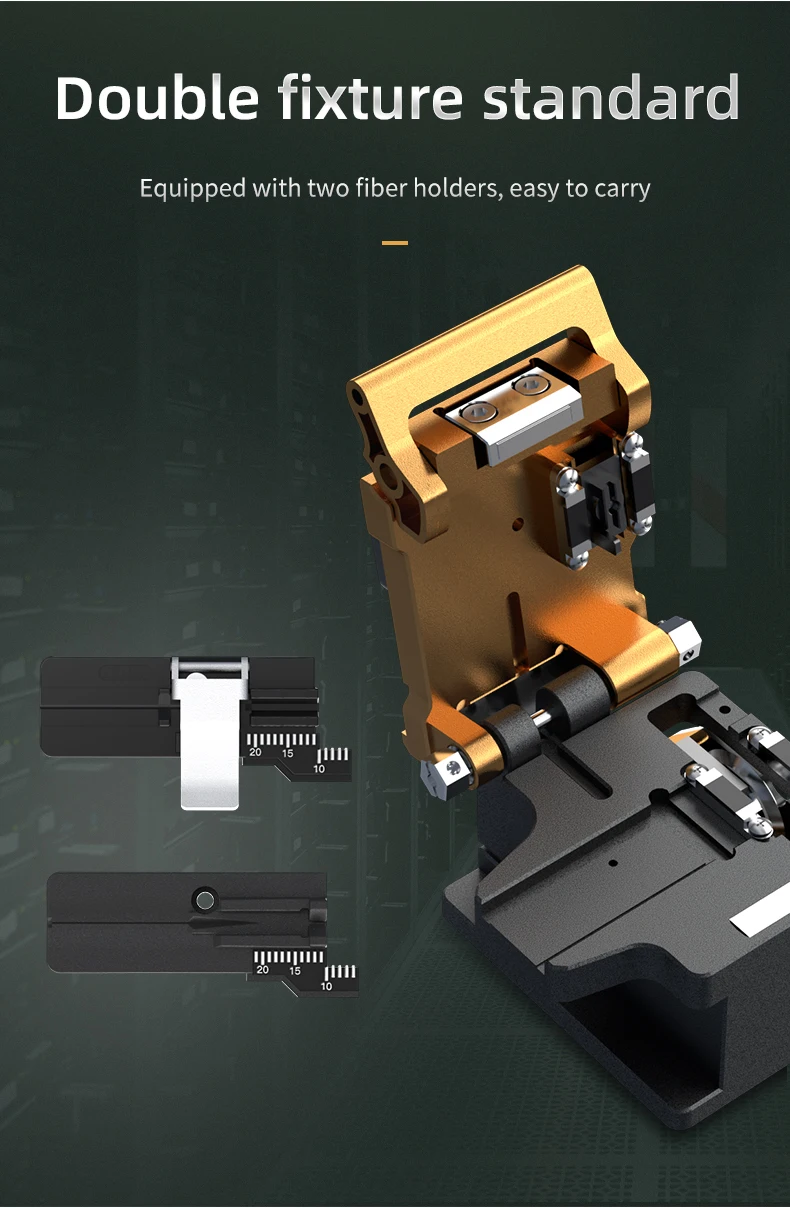 FTTH Handheld Optical Fiber Cleaver TAWAA FC-30 Cutter Double Fixture Standard Less than 0.5 Degrees (48000 times blade life)