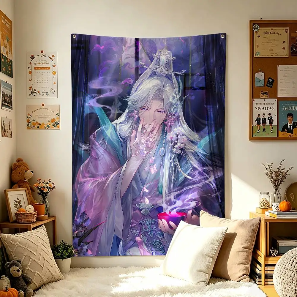 E-Emerald For All T-Time Vertical Flag Tapestry Wall Hanging Indoor Outdoor Home Decor