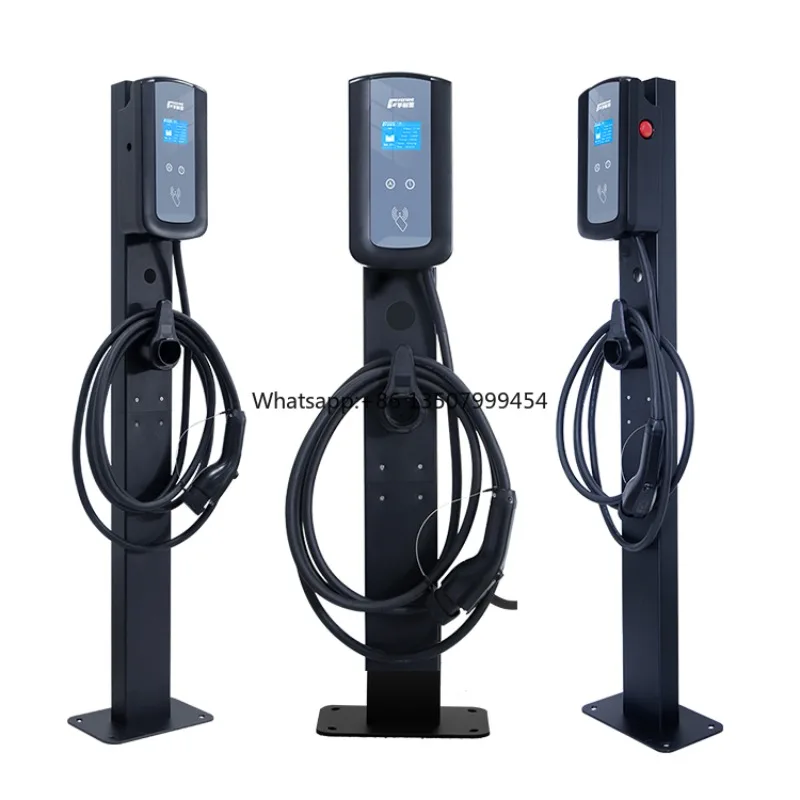 22kW for Interface AC/DC Output Fast Charging Station Wall-mounted EV Wallbox with 380V Input Metal Stand Protection Features