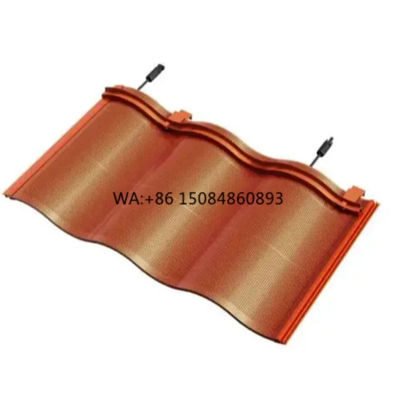 Custom Size and Color Curved Solar Tiles PV Panels Glass 30W 32W 40W 60W  for Solar Power Energy System BIPV Solar Roof Tile