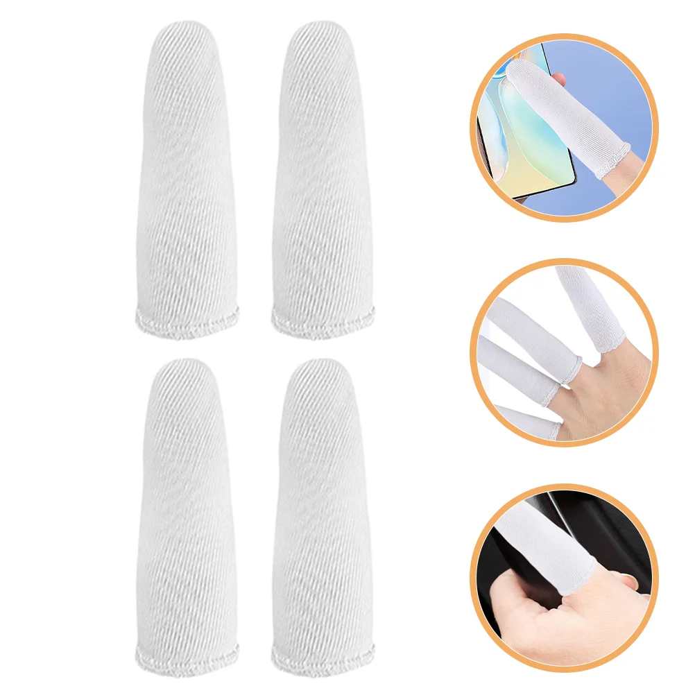 100 Pcs Finger Cots The Mitten for Cutting Food Gloves Cotton Fingers Tips Protector