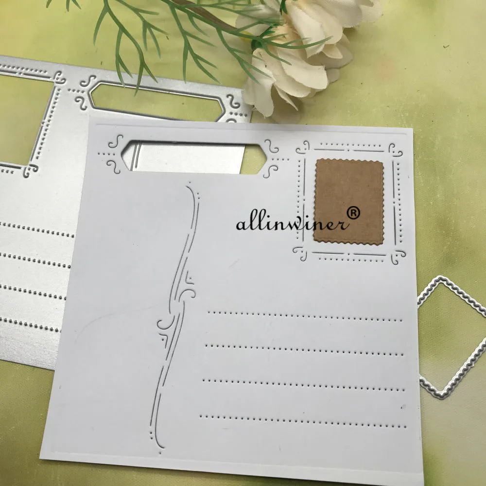 Postcard frame Metal Cutting Dies Stencils Die Cut for DIY Scrapbooking Album Paper Card Embossing