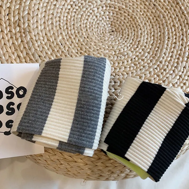 Pantalones de algodón para niños y niñas, Leggings a rayas, transpirables, flexibles, para otoño e invierno, novedad de 2020