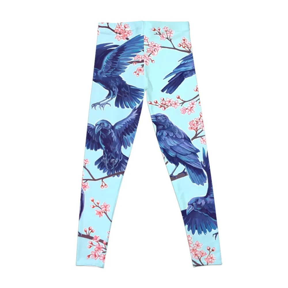 Murder in Spring - Crows and Flower Blossoms Leggings sports for Legging sexy woman workout shorts Womens Leggings