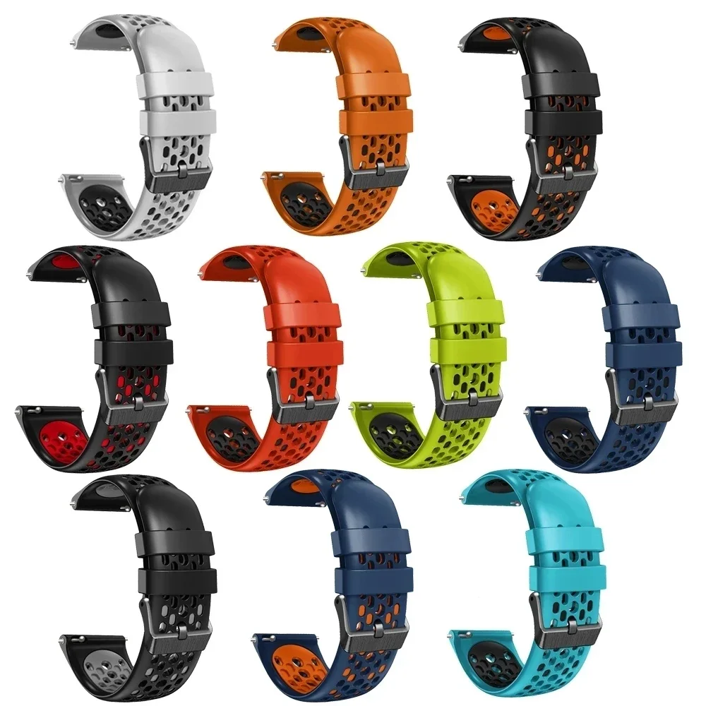 22mm Silicone Bracelet For Amazfit GTR 4/3 Pro/2e/GTR 47mm Watchband Wrist Straps For Amazfit Cheetah Pro/Round Smartwatch Bands