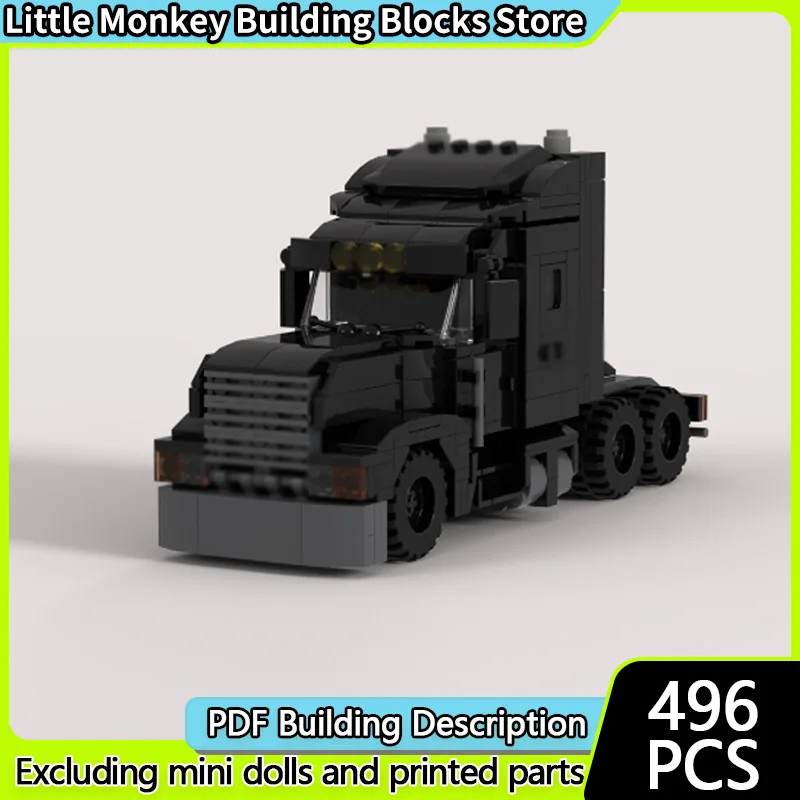 

Конструктор City Car Model MOC: Классический Тяжелый Грузовик-Полуприцеп, Модульная Технология, Подарки для Детей на Праздники, Набор для Сборки Игрушек