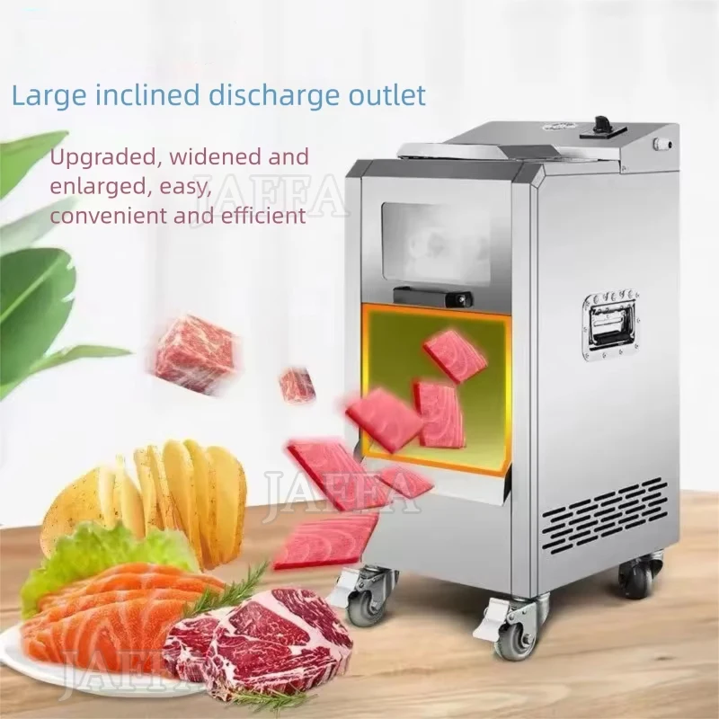Commercial Stainless Steel Meat Slicer Cube Meat Mincing Machine Flaky Meat Cutting Machine Electric Meat Slicer Cutter 220V