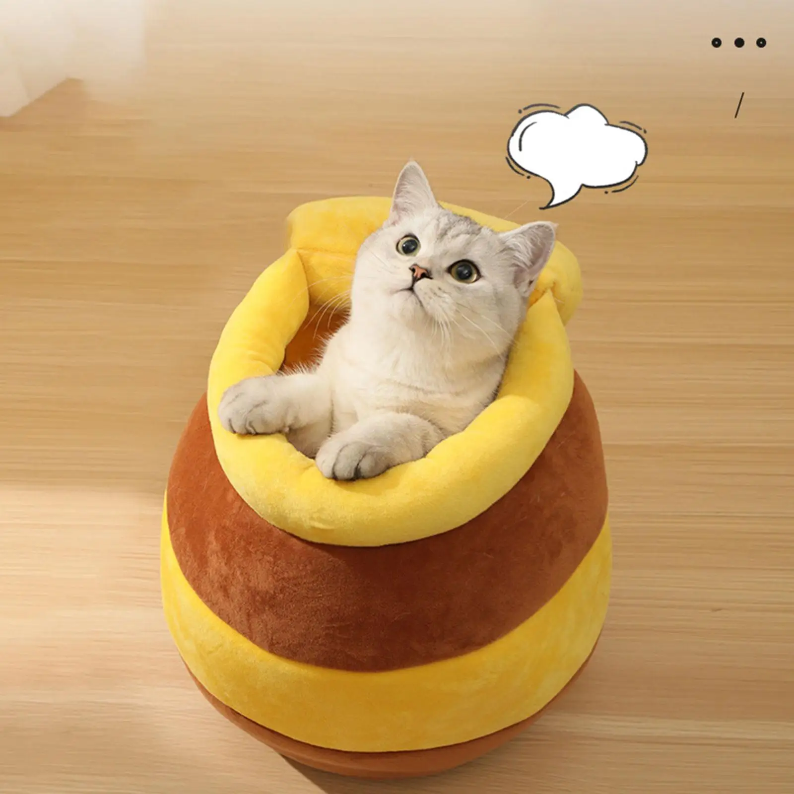 Cama nido térmica para gatos y perros pequeños – Cueva con cojín lavable - imagen 4