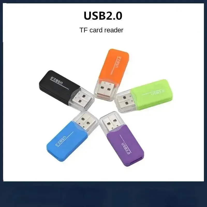 SD/TF Card Reader USB 2.0 Mini Mobile Phone Memory Writer Card Reader High Speed USB Adapter For Laptop PC Computer Flash Drive